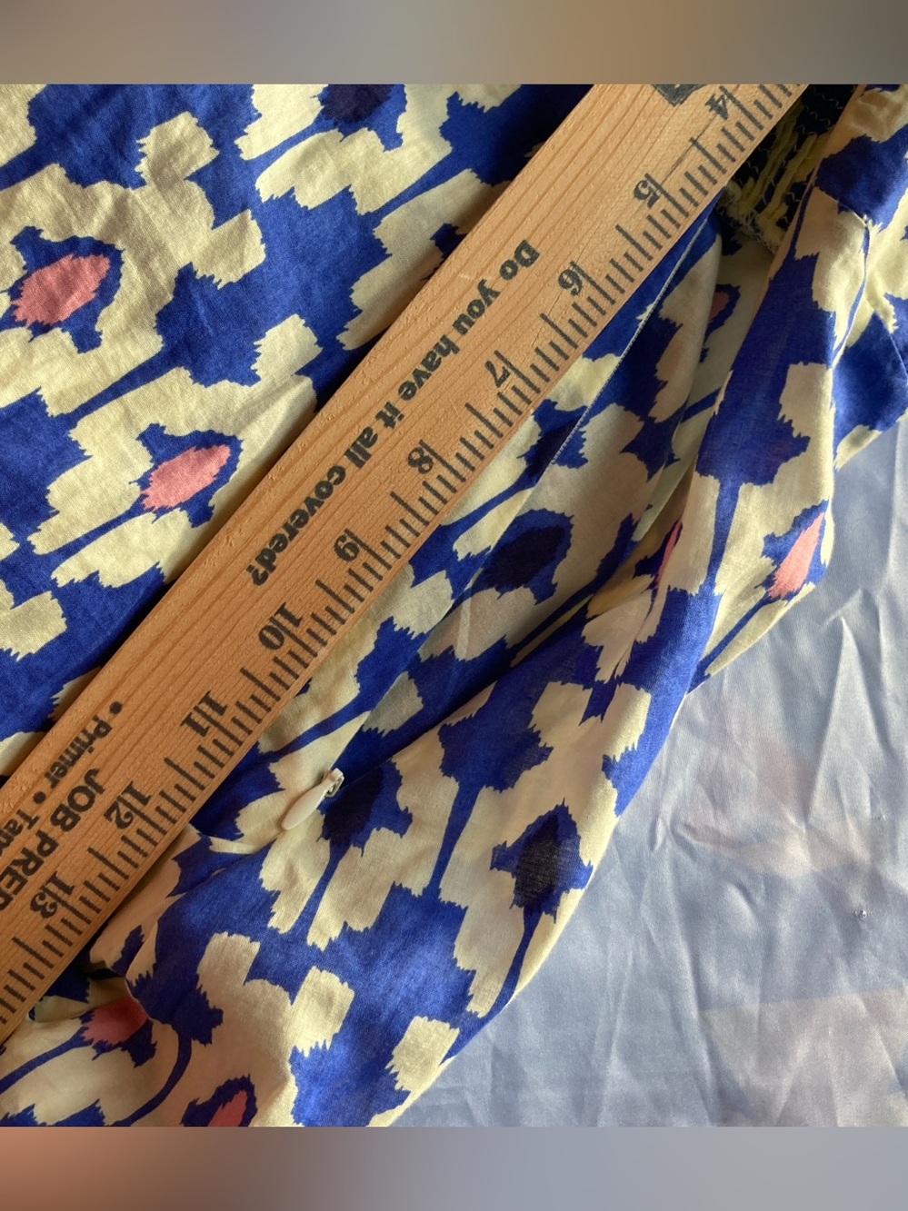 Graphic 100% Cotton Blue & Pink Patterned Puff-Sleeve Maxi Dress | Zara - Picture 14 of 15